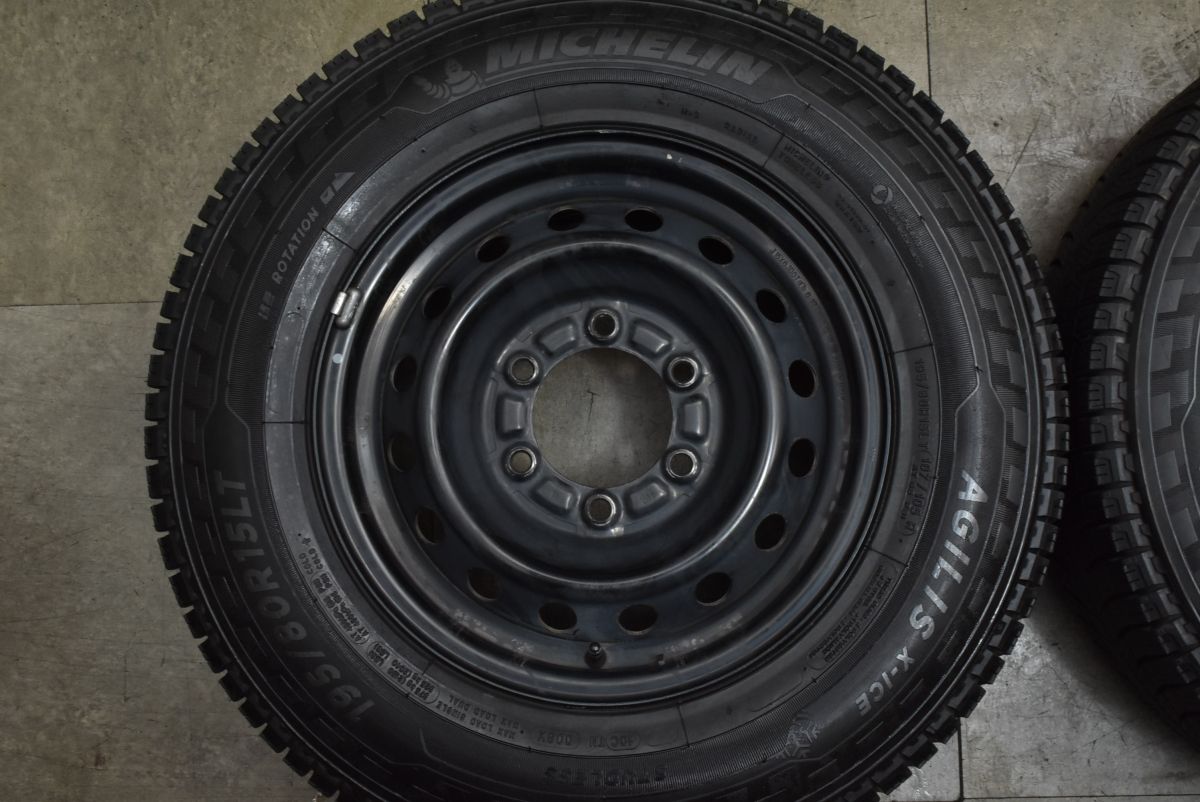 バリ溝】トヨタ 200 ハイエース 純正 15in 6J +35 PCD139.7 ミシュラン