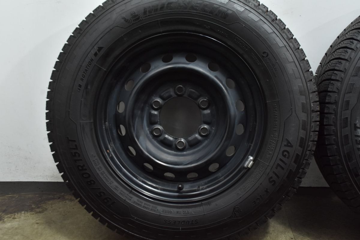 バリ溝】トヨタ 200 ハイエース 純正 15in 6J +35 PCD139.7 ミシュラン