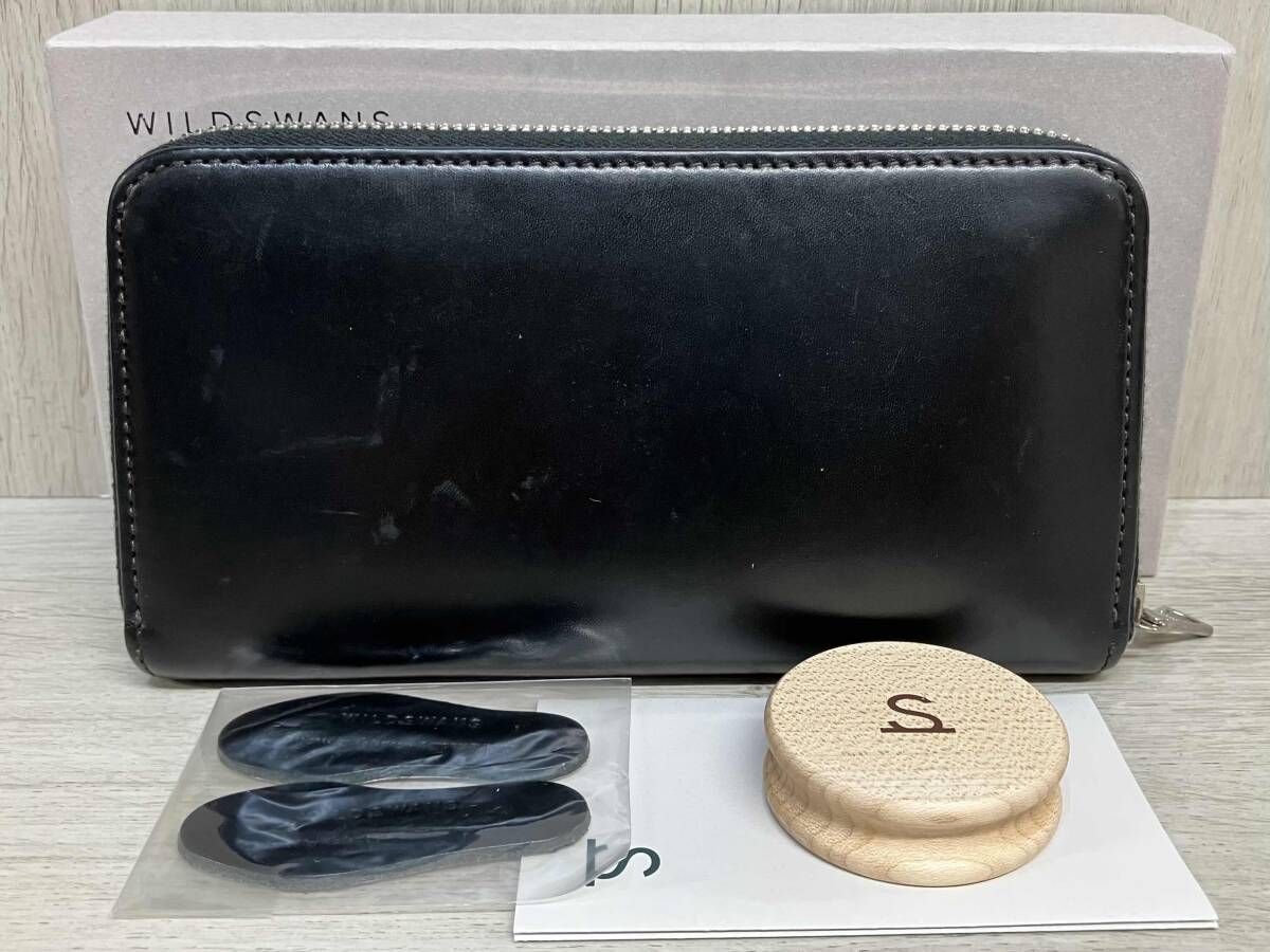 WILD SWANS Walkers KF-002 本革 レザー 長財布 ワイルドスワンズ ウォーカーズ ロング ウォレット ラウンドファスナー ブラック