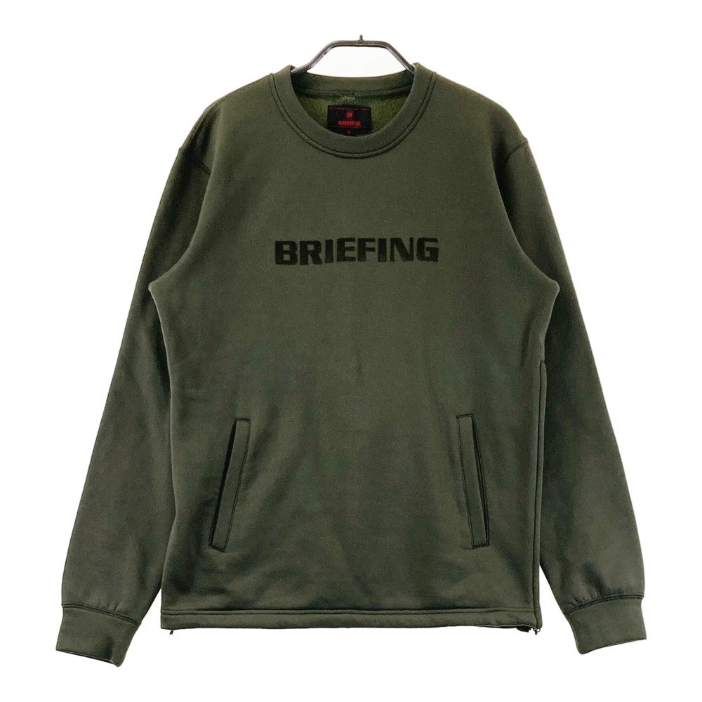 サイズ：M BRIEFING GOLF ブリーフィング 裏起毛 スウェットトレーナー カーキ系 [240101697604] ゴルフウェア メンズ ストスト