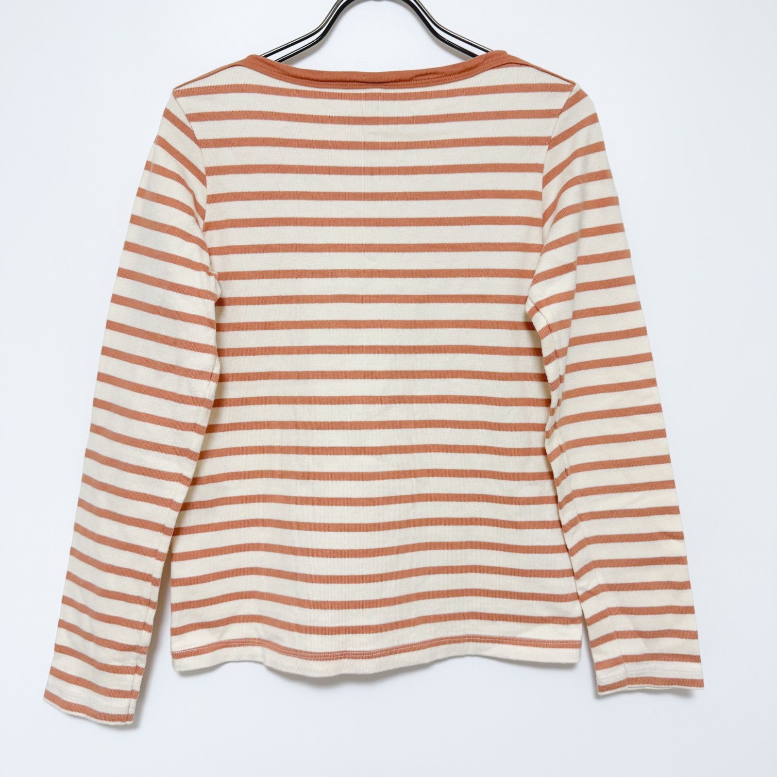 Petit Bateau プチバトー ボーダー 長袖カットソー ロンT ロゴ 12ans 