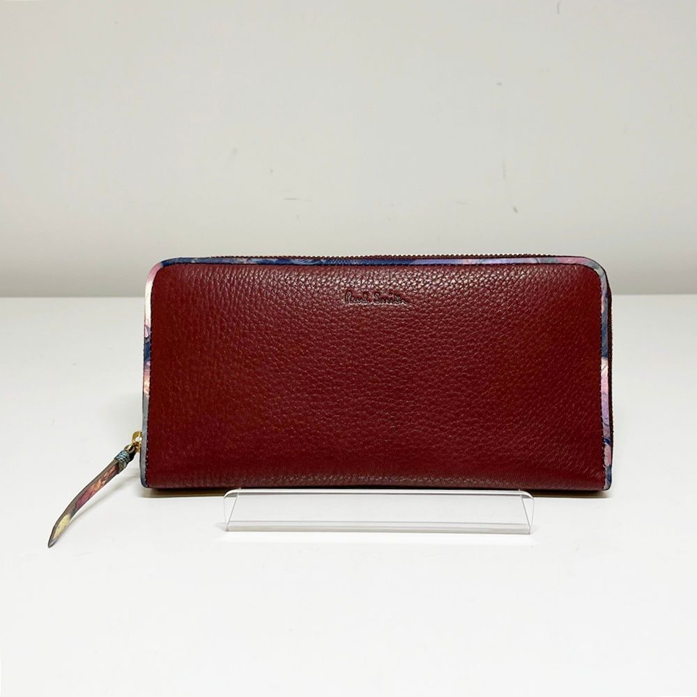 美品 Paul Smith【ポールスミス】ラウンドファスナー 長財布 トープ ロングウォレット 財布 ウォレット レディース