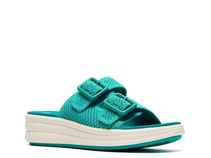 クラークス レディース シューズ サンダル Clarks Cloudstepper Drift Faye Wedge Sandal Dark Green グリーン 15,914円