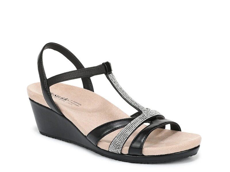 ライフストライド レディース シューズ サンダル LifeStride Mimosa Wedge Sandal Black ブラック