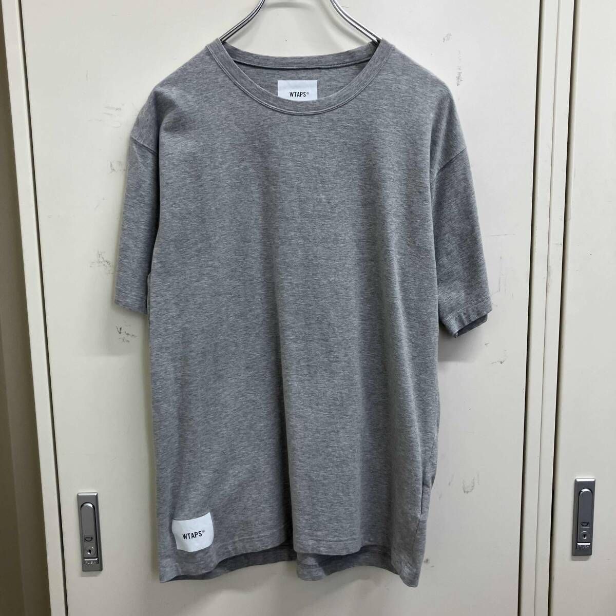 21ss WTAPS ダブルタップスクリブスクルーネック サイズ01 グレー ダブルタップス