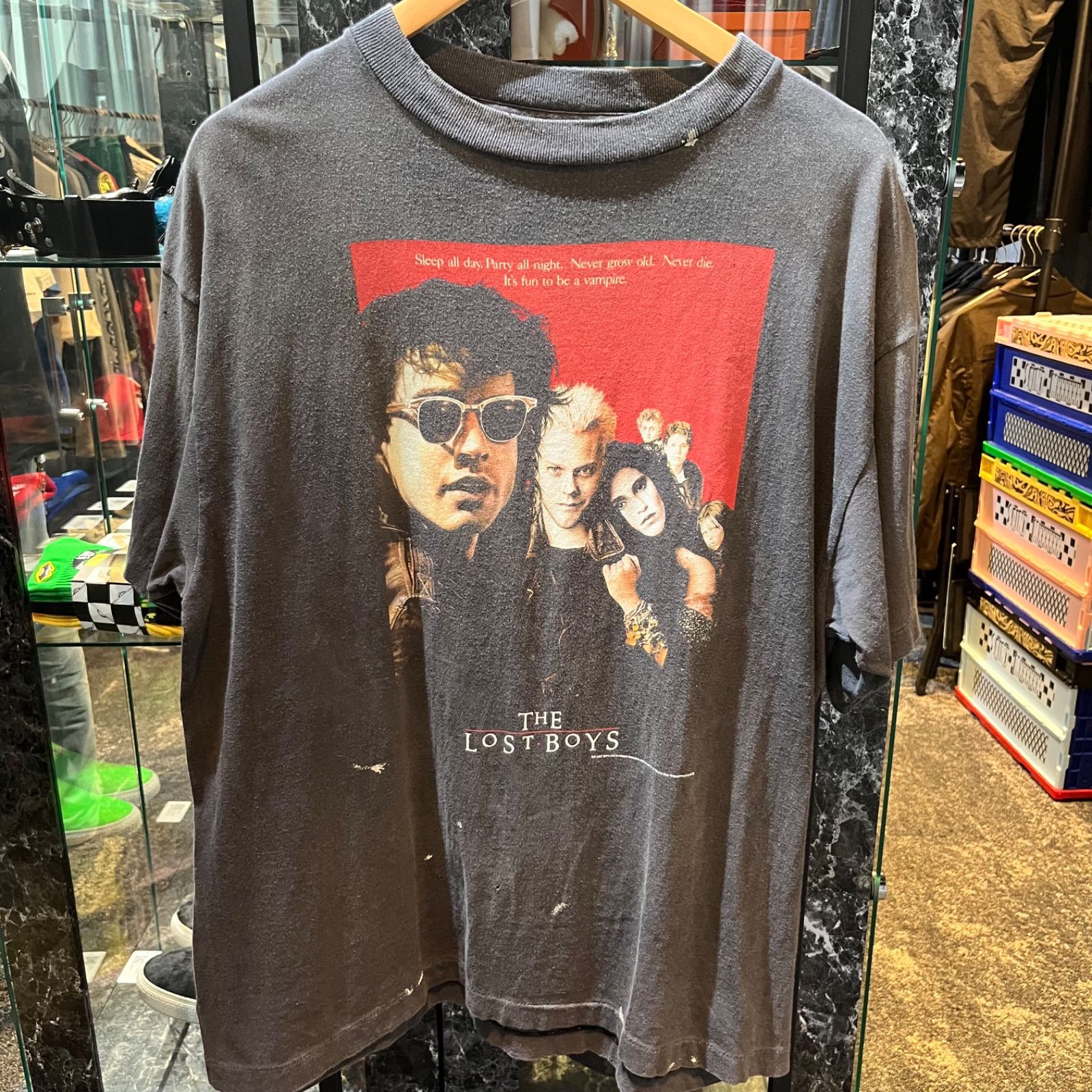 セントマイケル　Tシャツ　ロストボーイズムービープリント　グレー　Lサイズ　AB品