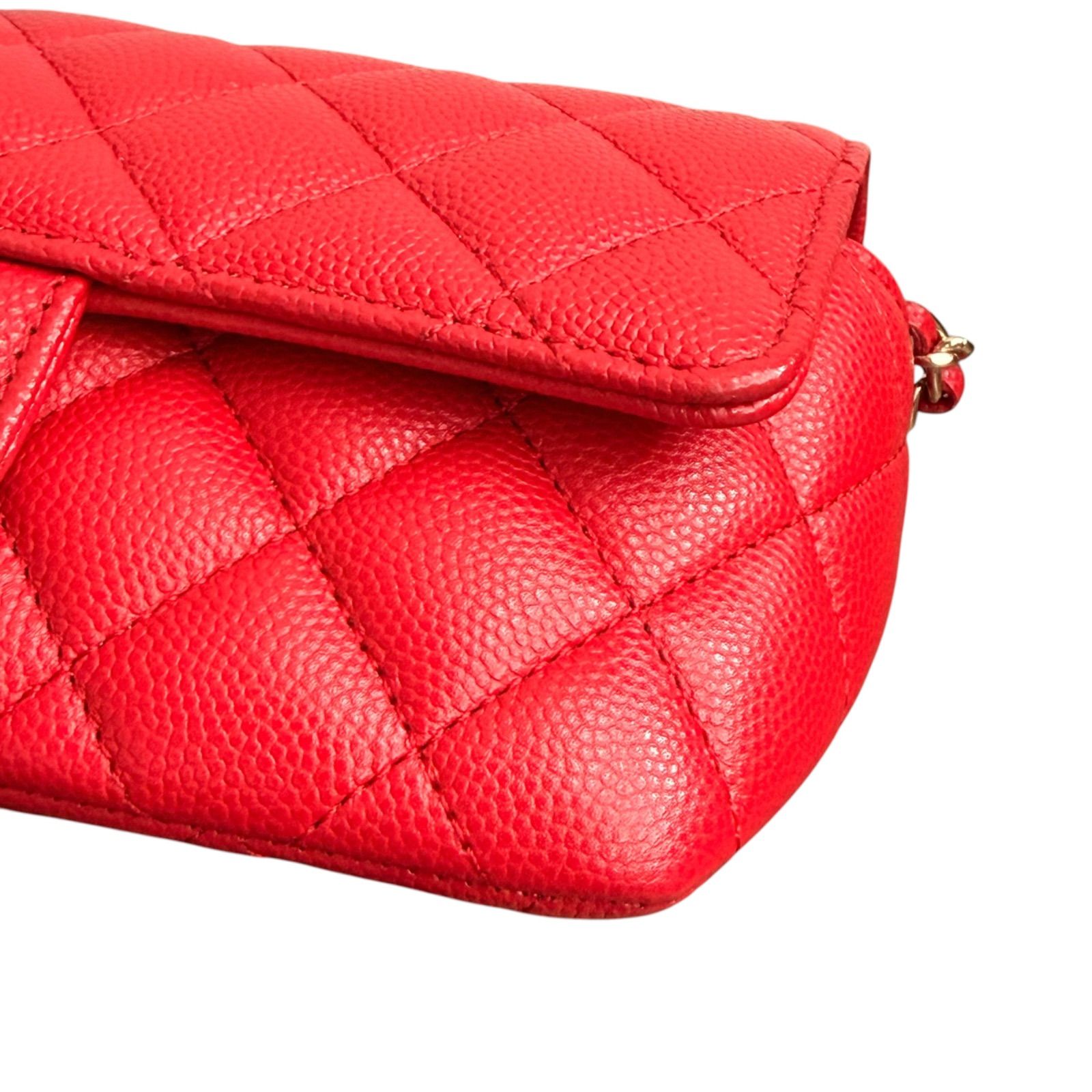 CHANEL シャネル キャビアスキン チェーンショルダー マトラッセ