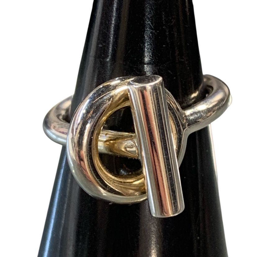 ♪4472 HERMES エルメス リング リング 《エシャペ》 MM サイズ 57 25AB191248 AG925 中古