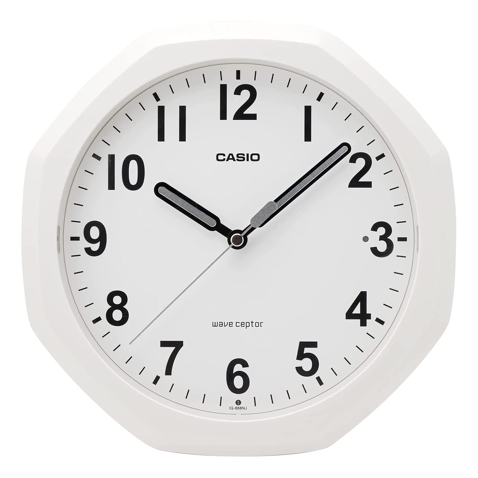 CASIO(カシオ) 掛け時計 壁掛け時計 電波時計 クリーム アナログ 自動点灯 夜間秒針停止 置き掛け兼用 IQ-888NJ-7JF 国内発送 3116e5e4