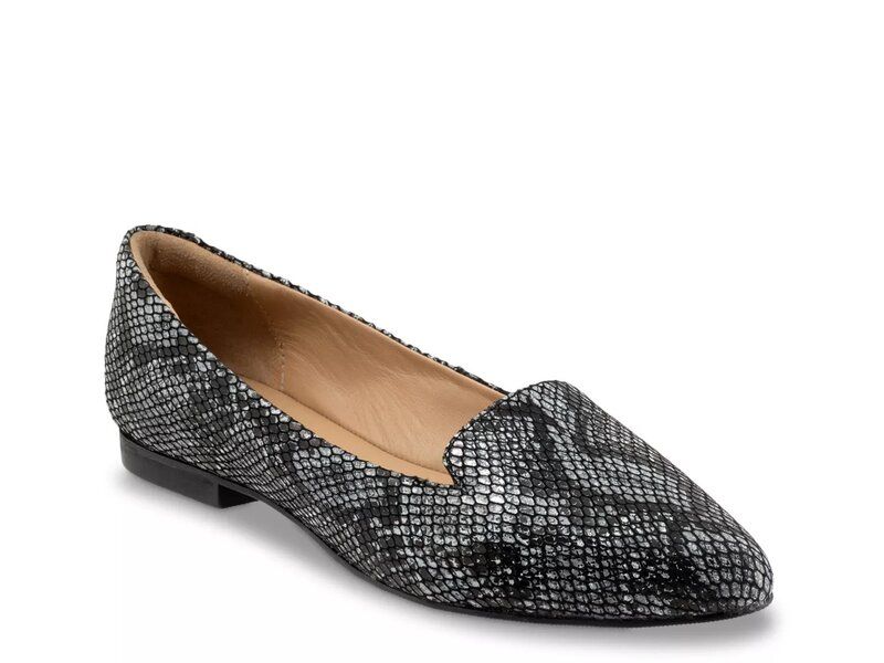 トロッターズ レディース シューズ パンプス Trotters Harlowe SlipOn Grey Snake Print Leather グレー