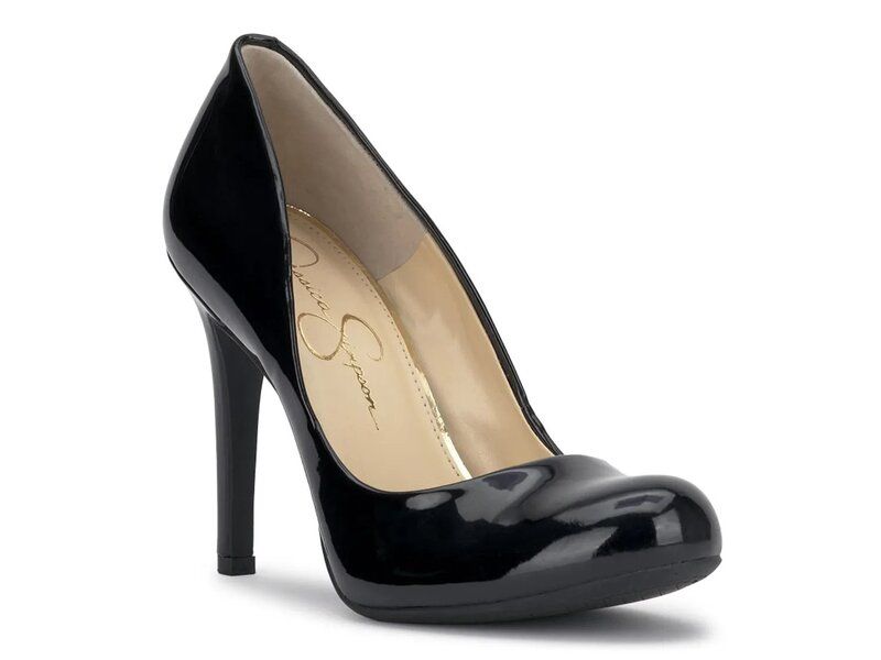 ジェシカシンプソン レディース シューズ パンプス Jessica Simpson Calie Pump Black Patent Synthetic ブラック