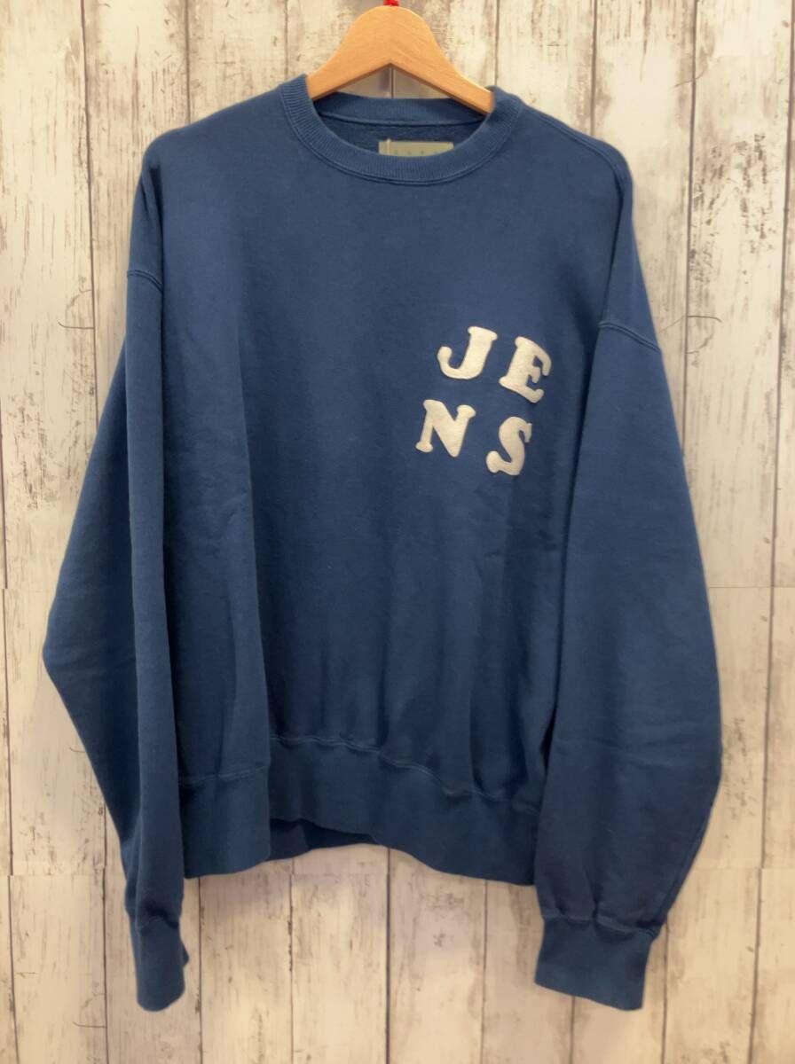 KURO 17-ROUND SHAPE DYED CREW NECK SWEAT 「JENS」 963967 ネイビー ワッペン 日本製 タグ付