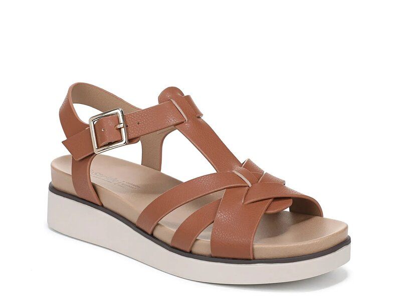 ライフストライド レディース シューズ サンダル LifeStride Grandoise Wedge Sandal Brown ブラウン
