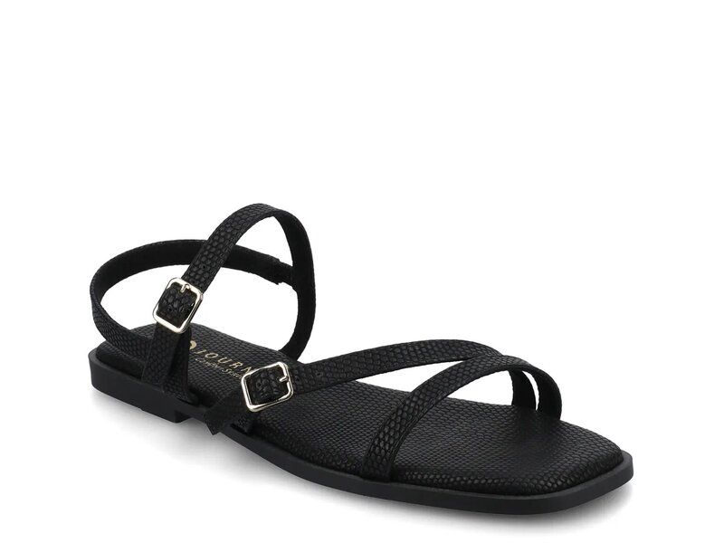 ジャーニー レディース シューズ サンダル Journee Brianna Sandal Black Snake Print ブラック