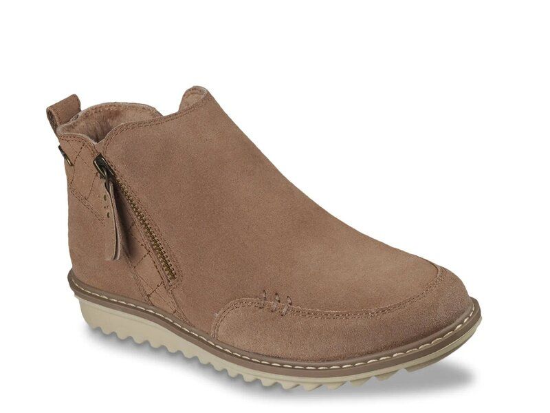 スケッチャーズ レディース シューズ ブーツ・レインブーツ Skechers Arch Fit Mojave Boundless Bliss Bootie Taupe トープ