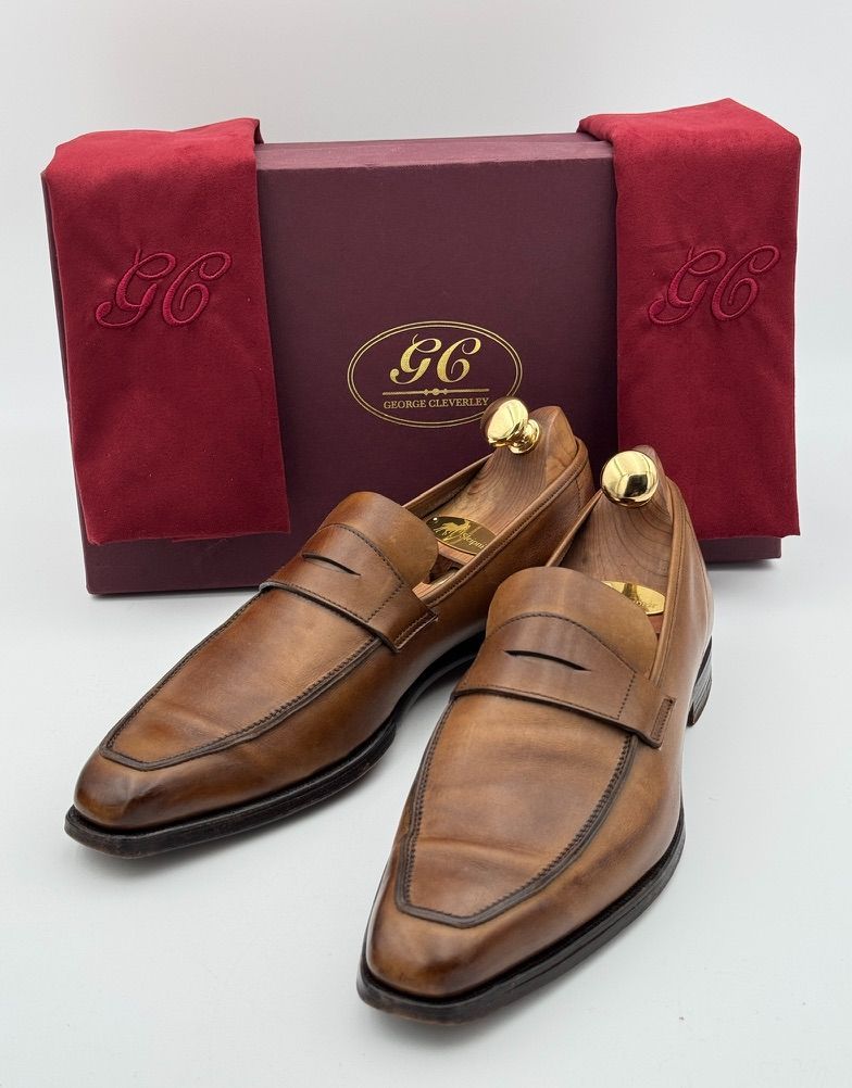 ジョージクレバリー George Cleverley ジョージ コインローファー UK6.5-7 目安25-25.5cm