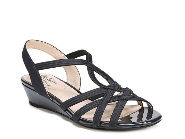 ライフストライド レディース シューズ サンダル LifeStride Yaya Wedge Sandal Navy ネイビー