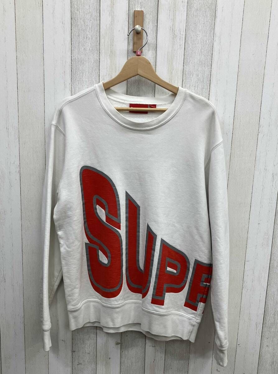 Supreme/シュプリーム/21AW Side Arc Crewneck/メンズ スウェット ホワイト/Mサイズ/シミ有