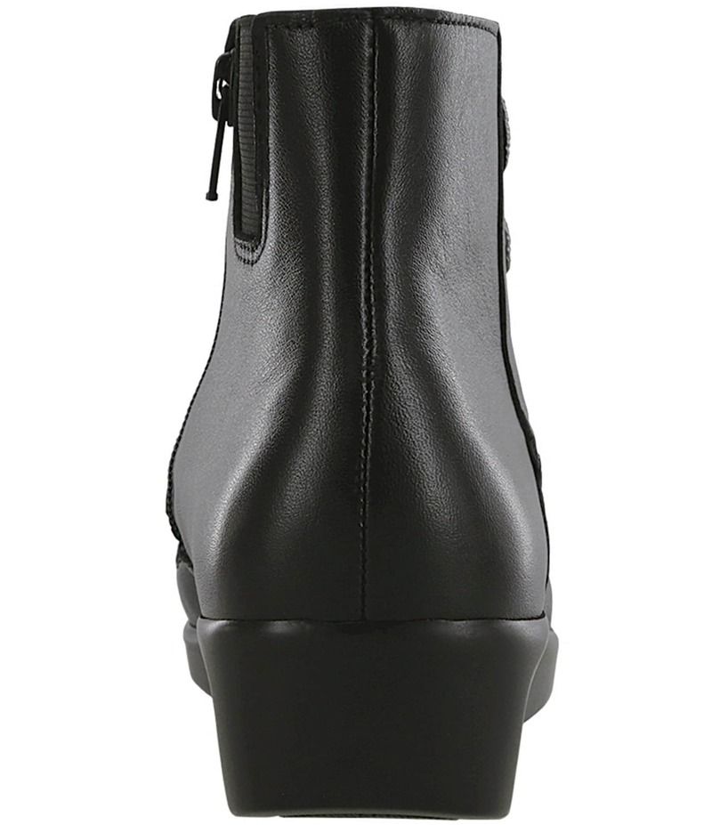 サス レディース シューズ ブーツ・レインブーツ アンクル ブーツ レザー SAS Jade Leather Wedge Ankle Booties Black ブラック