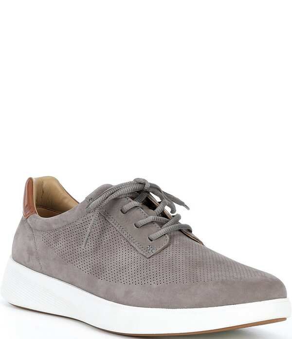 ジョンストンアンドマーフィー メンズ シューズ スニーカー Johnston Murphy Mens Ackerson Perforated Nubuck Sneakers Gray グレー