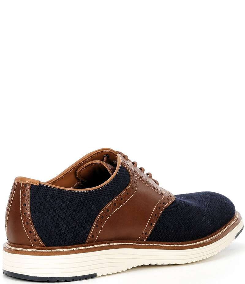 ジョンストンアンドマーフィー メンズ シューズ ドレスシューズ オックスフォード ブローグ ニット Johnston Murphy Mens Upton Knit Brogue Detail Sadd