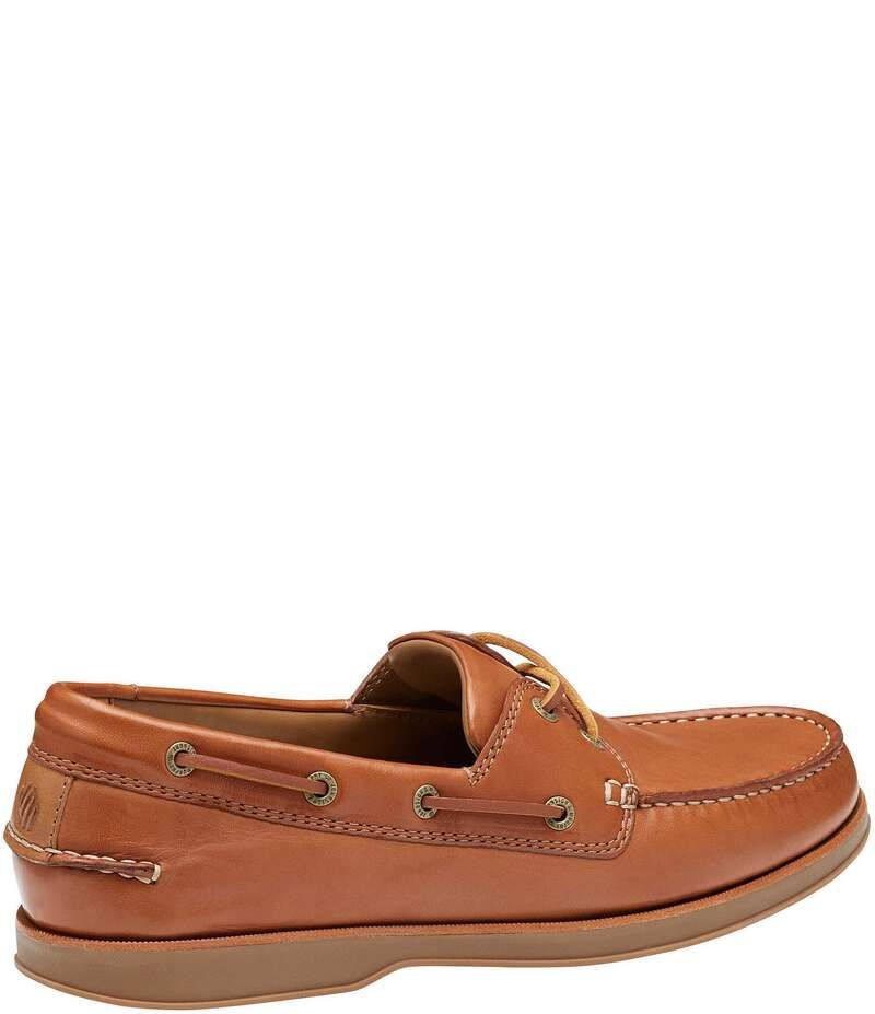 ジョンストンアンドマーフィー メンズ シューズ スリッポン・ローファー レザー Johnston Murphy Mens Monaco Leather 2Eye Boat Shoes Tan タン