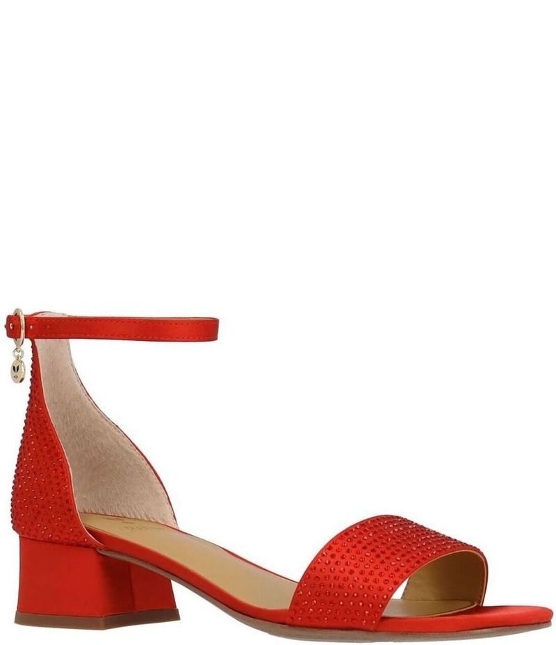 ジェイレニー レディース シューズ サンダル サテン J Renee Winsley Satin Rhinestone Dress Sandals Red レッド