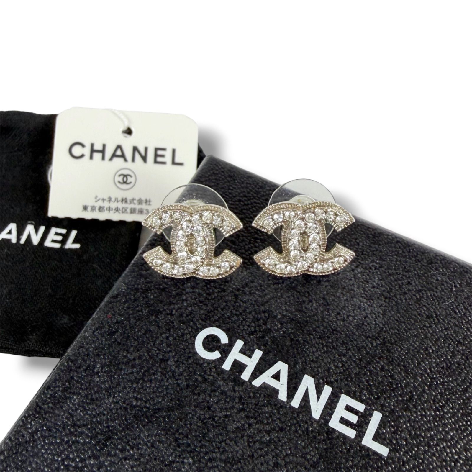 シャネル CHANEL ココマーク ラインストーン ピアス 両耳用 A12V 2012 