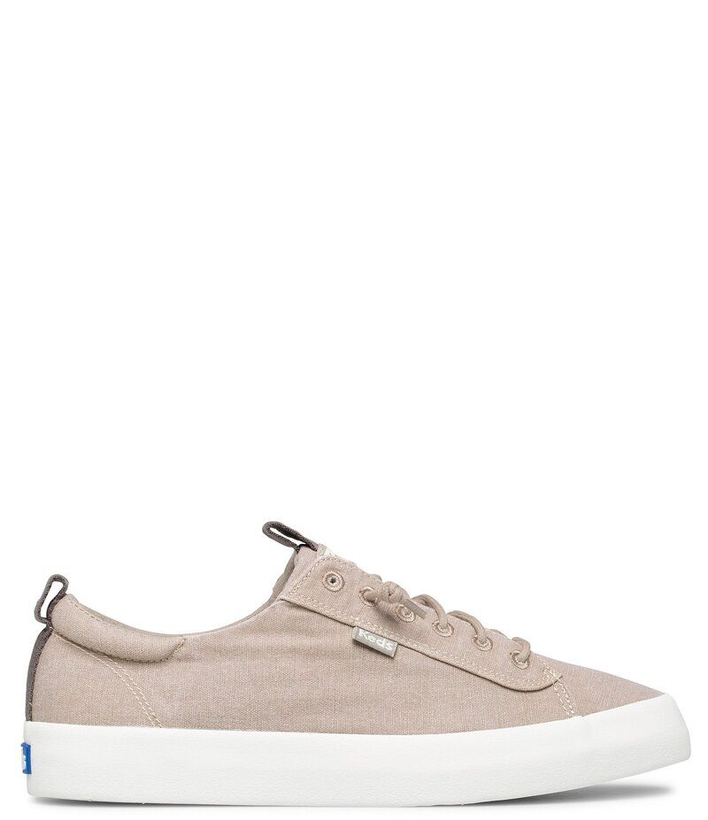 ケッズ レディース ボトムス カジュアルパンツ スニーカー レース Keds Kickback Canvas Laced SlipOn Sneakers Grey グレー