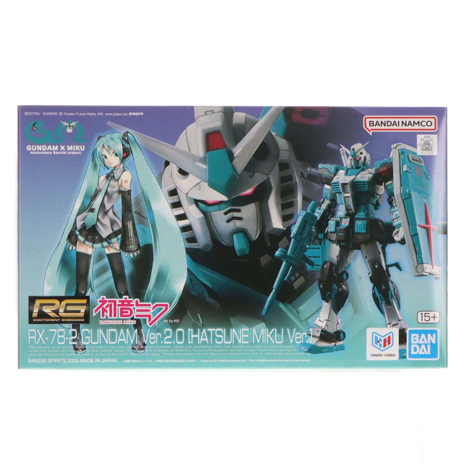 プレミアムバンダイ限定 RG 1/144 RX-78-2 ガンダム Ver.2.0[初音ミクVer.] 機動戦士ガンダム プラモデル(5072569) バンダイスピリッツ