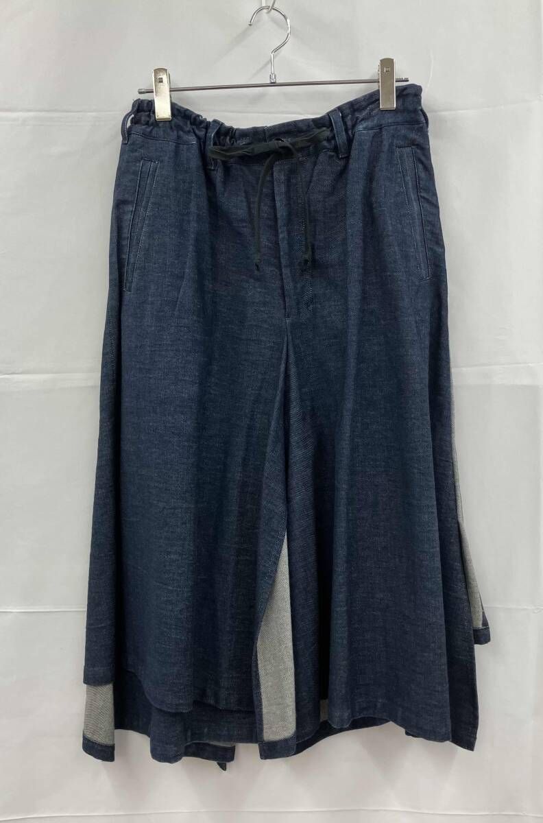 Ground Y グランド ワイ 12oz デニムスカートパンツ GO-P04-007 コットン100% ユニセックス サイズ3 フリーサイズ インディゴ 通年