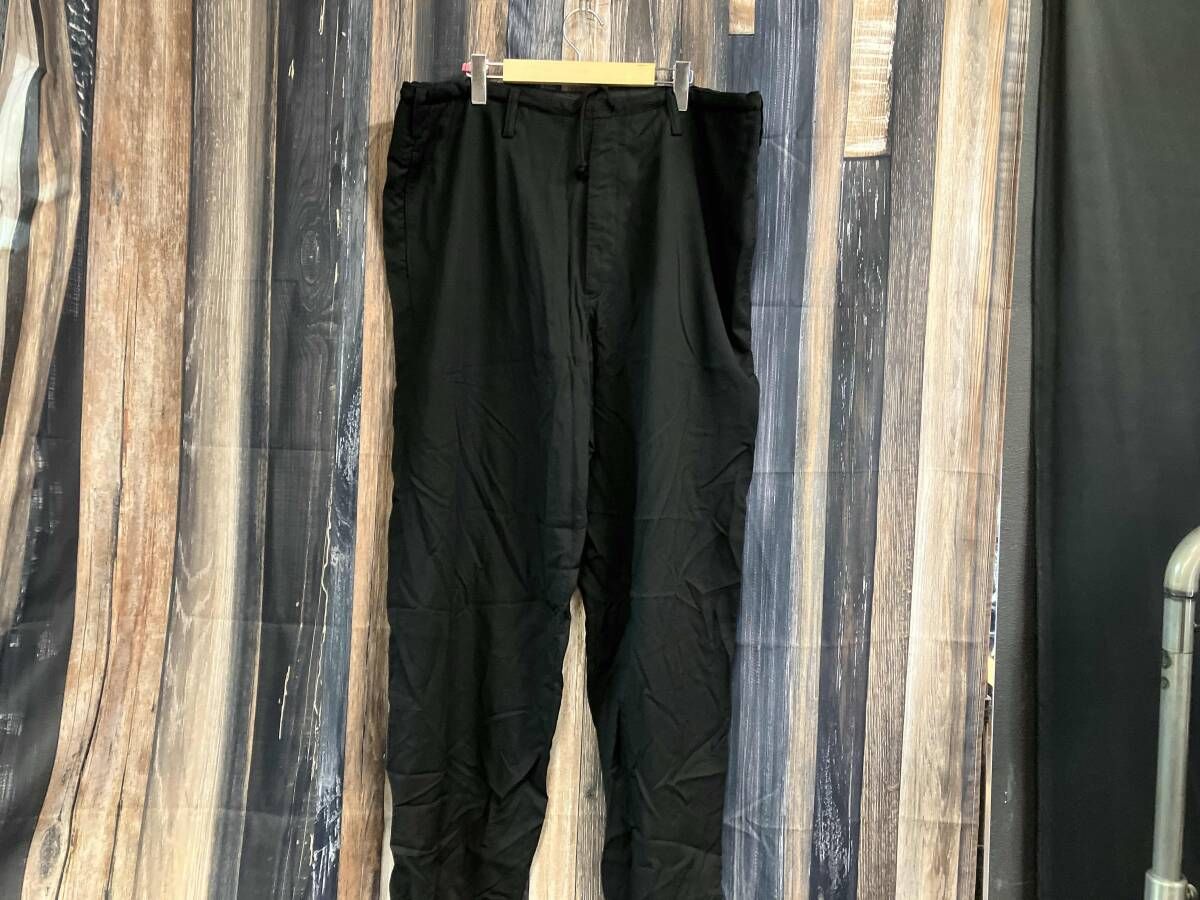 REGULATION YOHJI YAMAMOTO ヨウジ ヤマモト ロングパンツ CELLULOSE GABARDINE PANTS ブラック 25ss サイズ3
