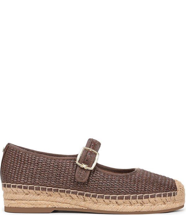 サムエデルマン レディース シューズ パンプス Sam Edelman Mackie Raffia Mary Janespadrille Flats Brandy