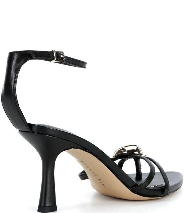 ジャンビニ レディース シューズ サンダル レザー Gianni Bini Phoenix Leather Strappy Gold Ornament Dressandals Black ブラック