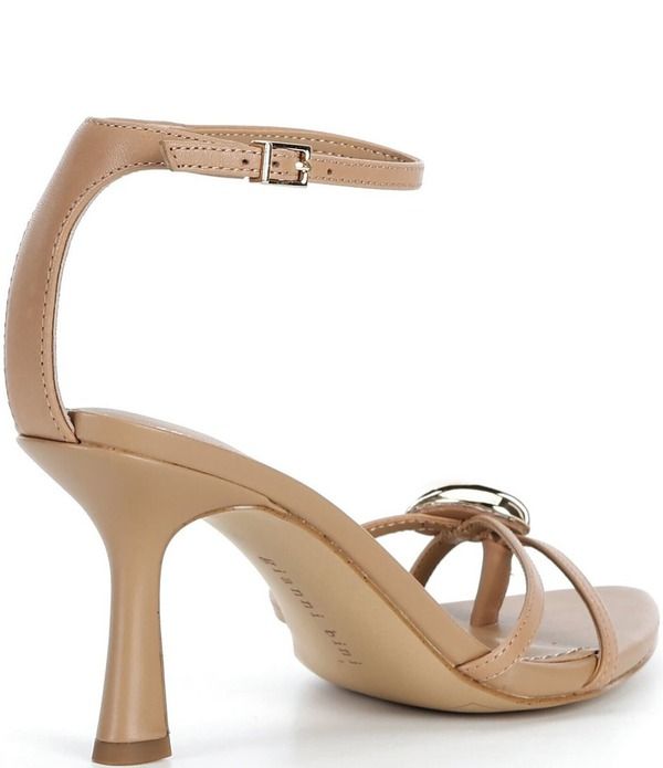 ジャンビニ レディース シューズ サンダル レザー Gianni Bini Phoenix Leather Strappy Gold Ornament Dressandals Costal Tan タ