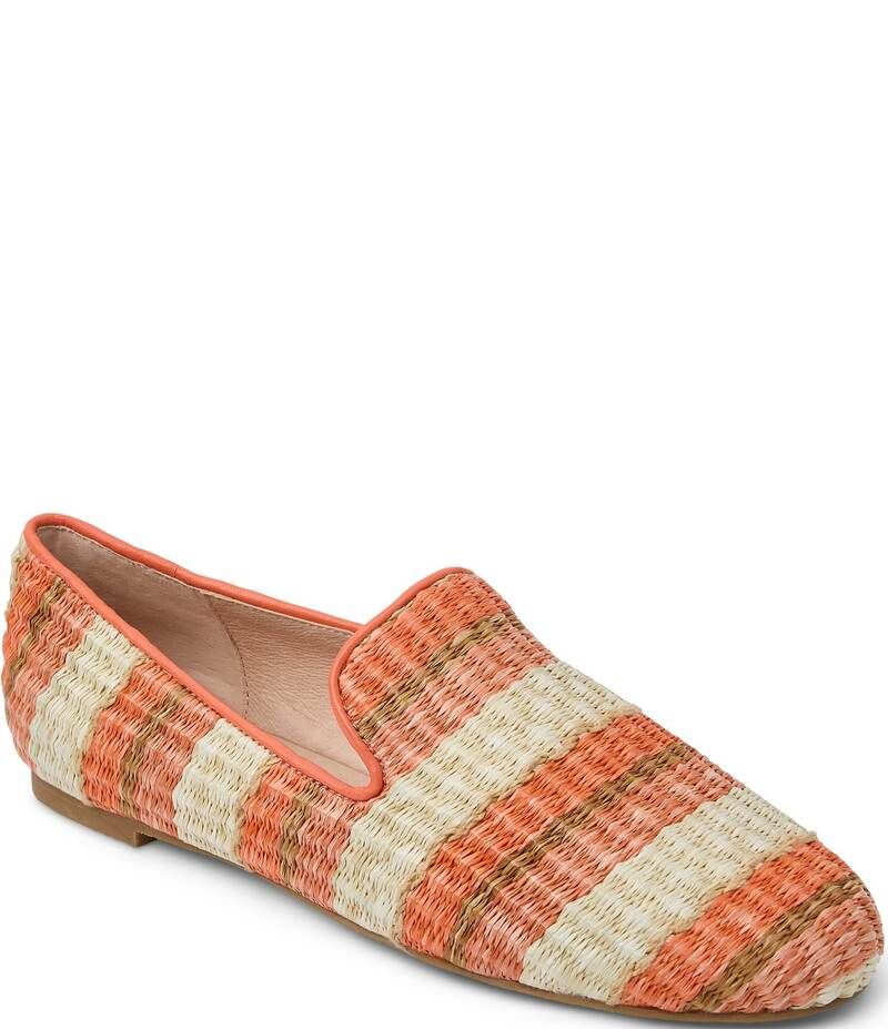 ジャックロジャース レディース シューズ スリッポン・ローファー Jack Rogers Bradley Multi Stripe Raffia Loafers Melon Stripe ストライプ