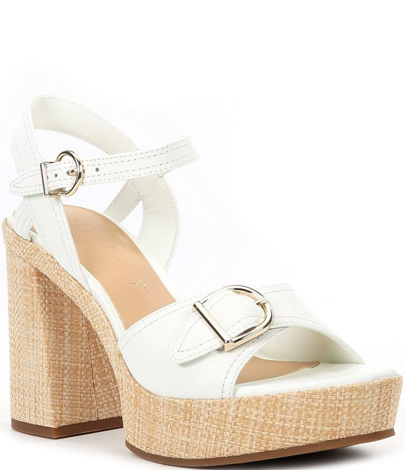 カッパーキー レディース シューズ サンダル プラットフォーム レザー Copper Key Martha Leather Cork Platform Sandals White ホワイト