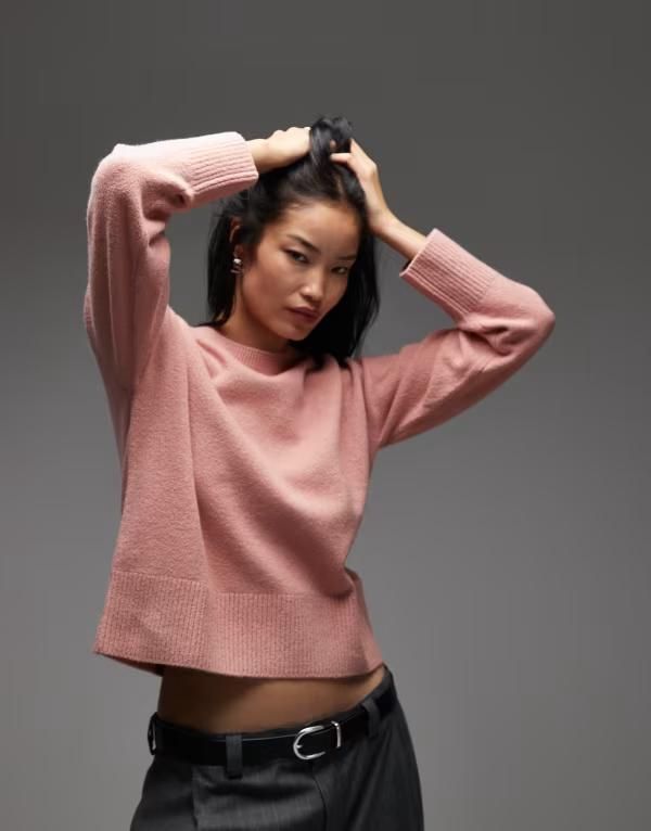 アンドアザーストーリーズ レディース アウター ニット・セーター クルーネック セーター Other Stories crew neck sweater PINK ピンク