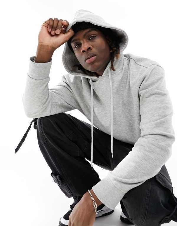 コルージョン メンズ アウター パーカー・スウェット パーカー COLLUSION hoodie marl Gray グレー