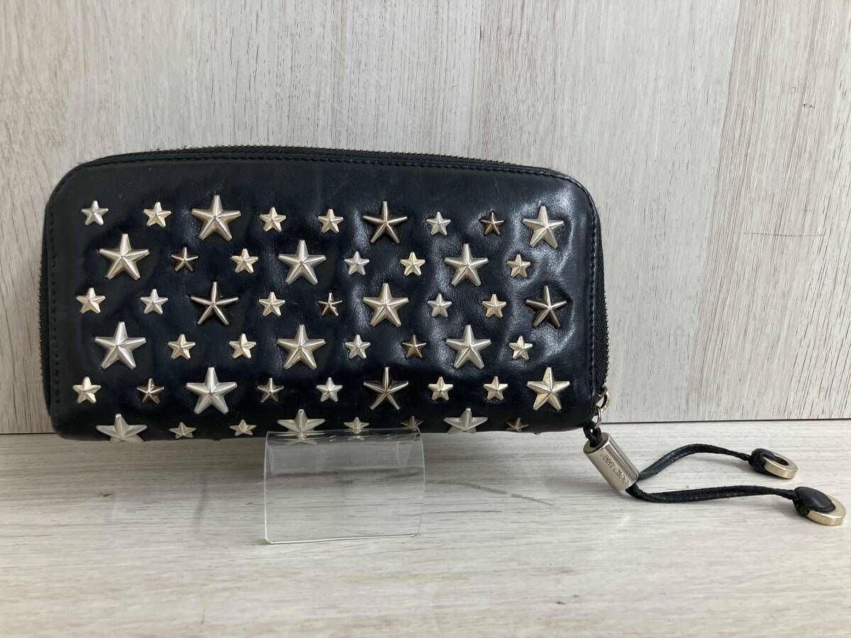 JIMMY CHOO 長財布 星スタッズ 黒