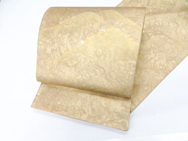 【京松】袋帯 お太鼓柄 落款入 手織り 牛首紬 正絹 美品 kyo8b06-290