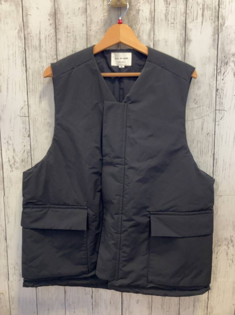 STILL BY HAND スティルバイハンド ベスト ブラック 日本製 46サイズ L相当 中綿ポリエステル VE01233 撥水シンサレート中綿ベスト