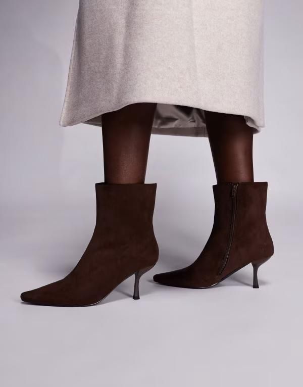 パブリックデザイア レディース シューズ ブーツ・レインブーツ アンクル ブーツ ヒール Public Desire Beverly pointed toe heeled ankle boots Es