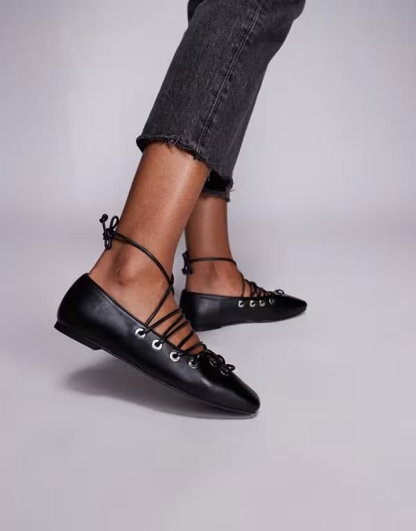 パブリックデザイア レディース シューズ ブーツ・レインブーツ レース Public Desire lace up shoes Black ブラック