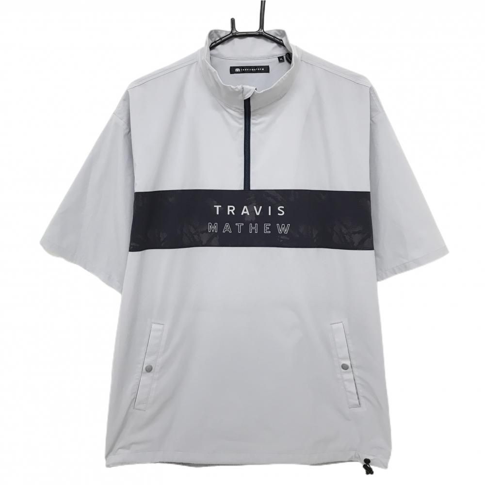 超美品】トラヴィスマシュー 半袖ブルゾン グレー×黒系 裏地メッシュ