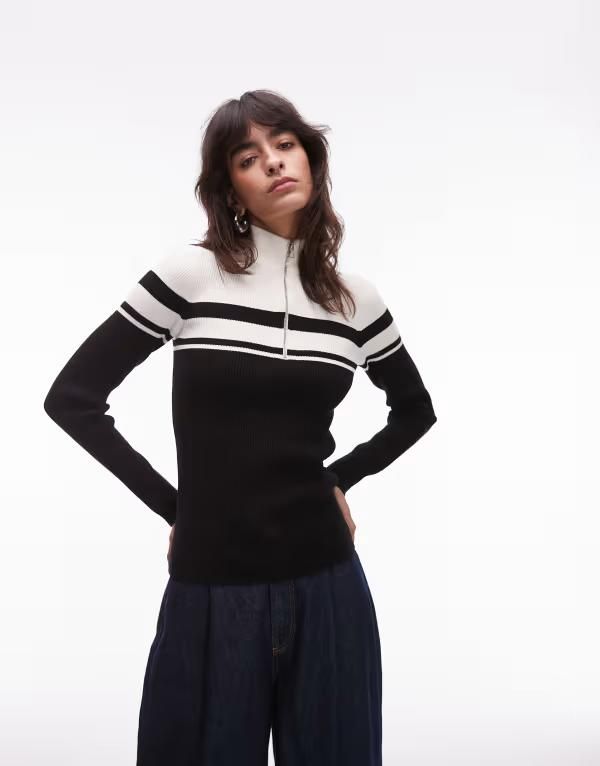 アンドアザーストーリーズ レディース アウター ニット・セーター スリムフィット スタンドネック Other Storieslim fit funnel neck fine knit zip up t