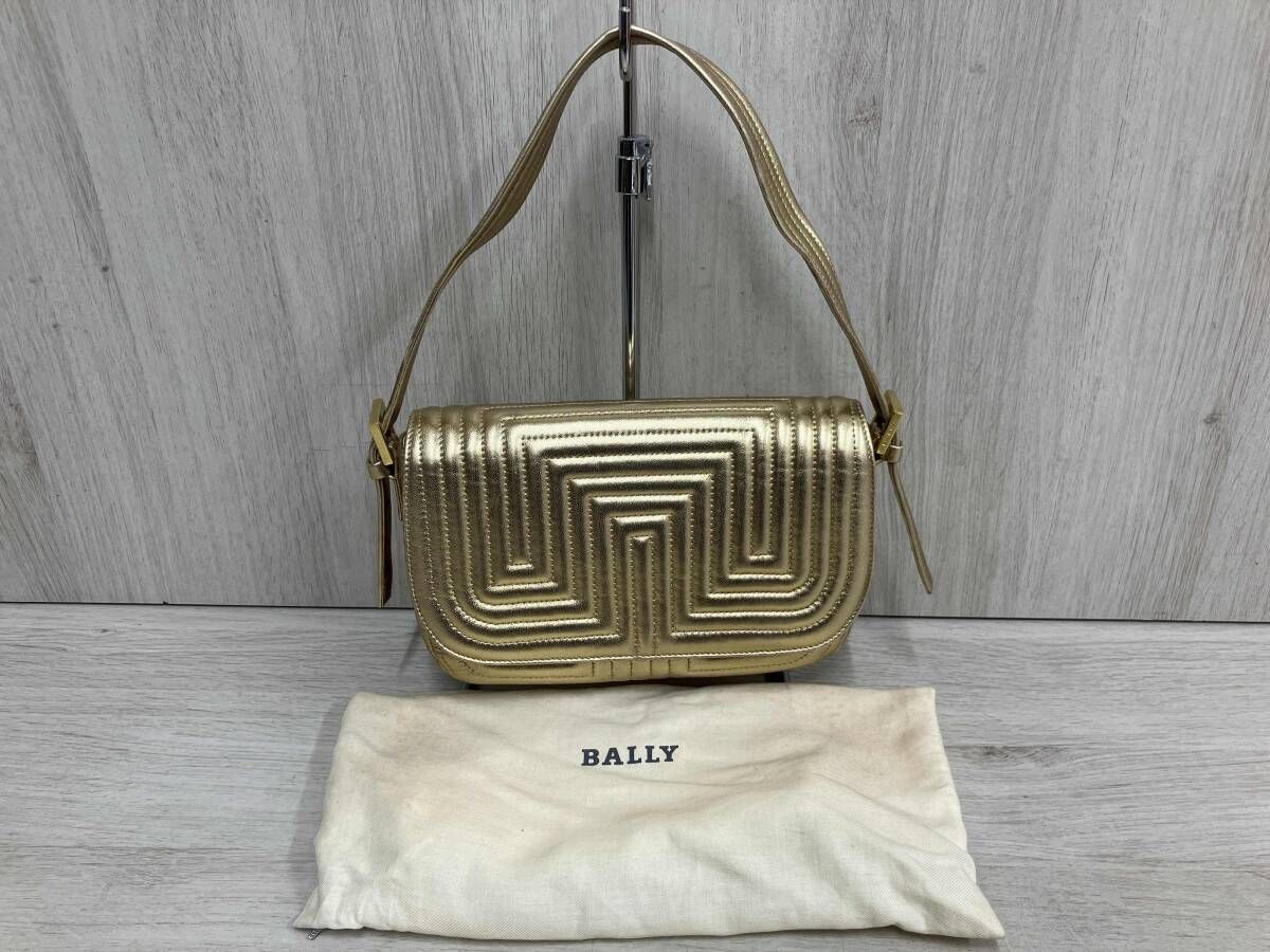 BALLY キルティング ハンドバック ゴールド レディース