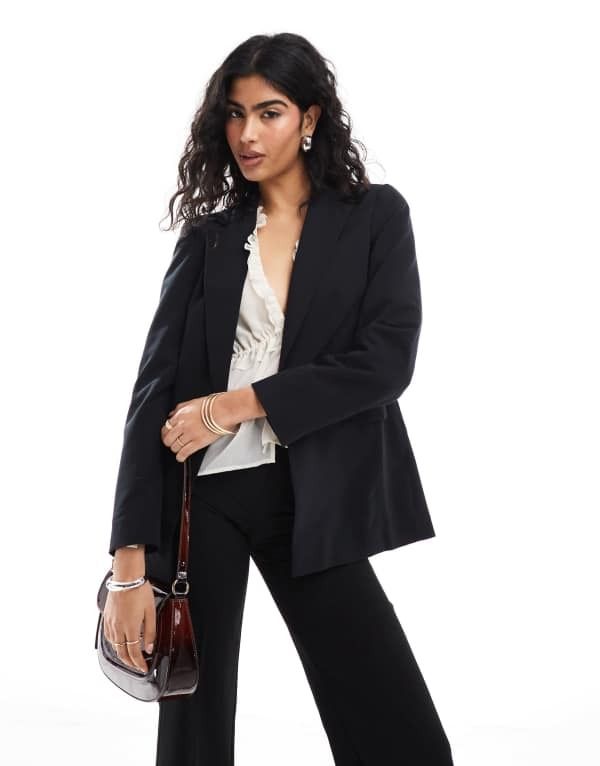 ミスセルフフリッジ レディース アウター ジャケット・ブルゾン ブレザー Miss Selfridge Essentials edgetoedge blazer Black ブラック