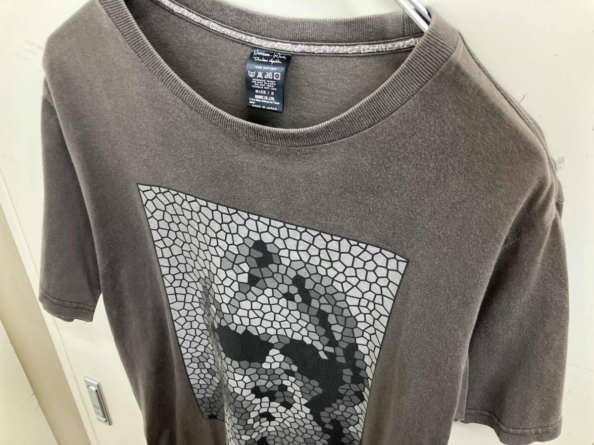 00s archive NUMBER(N)INE モザイクTEE サイズ2 ダークグレー系 ナンバーナイン