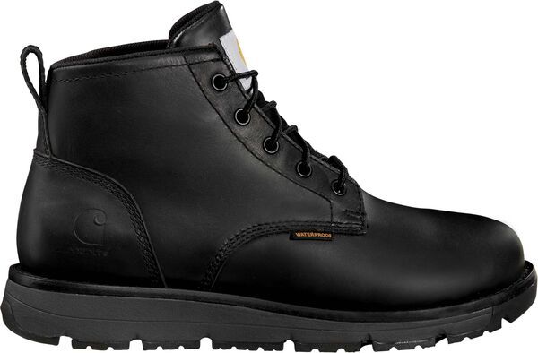 カーハート メンズ シューズ ブーツ・レインブーツ Tシャツ Carhartt Mens Millbrook 5 Waterproof Steel Toe Wedge Work Boots Black